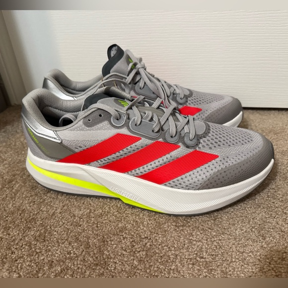 Adidas Duramo Speed 2 Gray and Red Running Shoes Size 13 - Picture 4 of 8